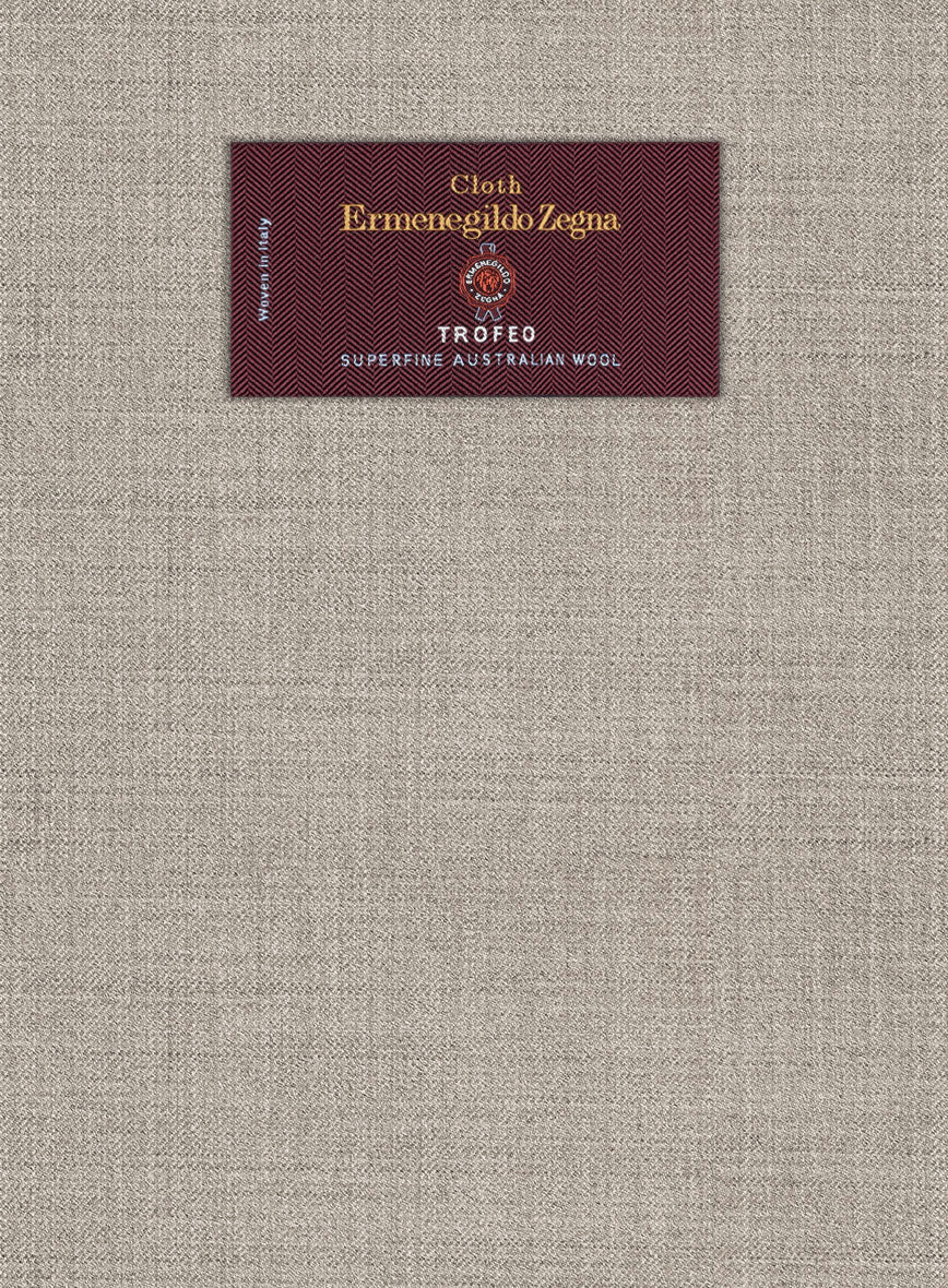 Lanificio Zegna Trofeo Light Brown Wool Suit - Image 6
