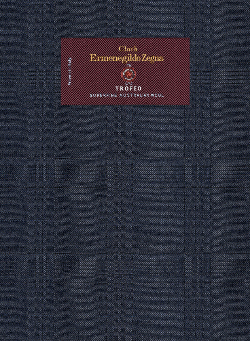 Lanificio Zegna Trofeo Malno Blue Checks Wool Jacket - Image 2