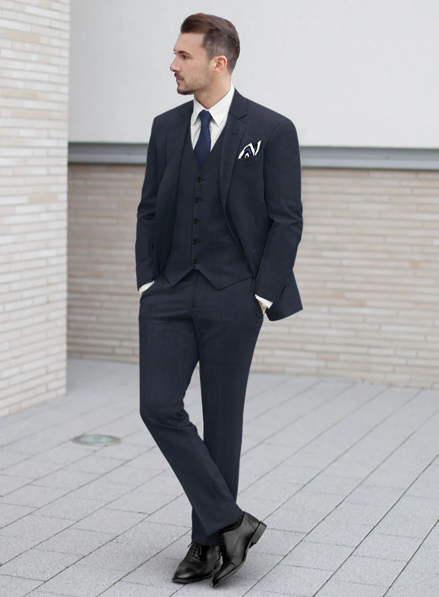 Lanificio Zegna Trofeo Malno Blue Checks Wool Suit - Image 2