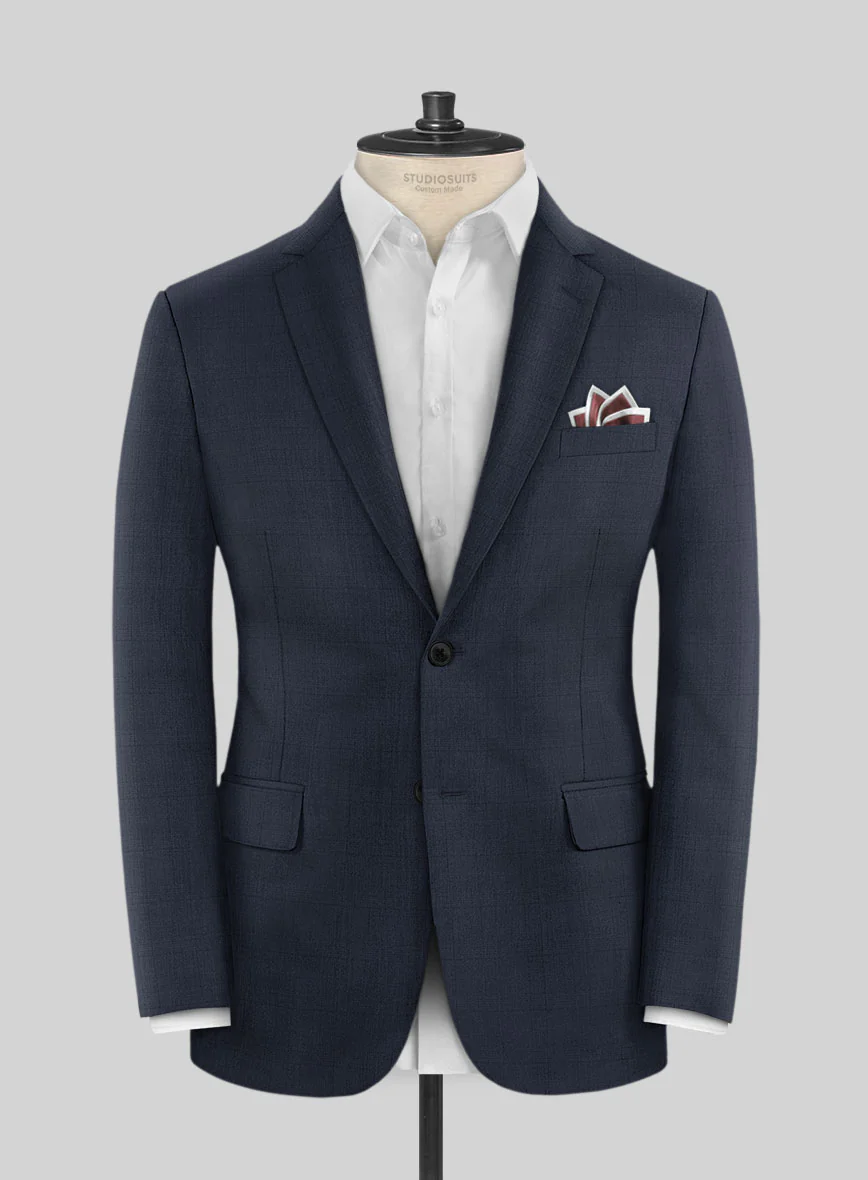 Lanificio Zegna Trofeo Malno Blue Checks Wool Suit - Image 3