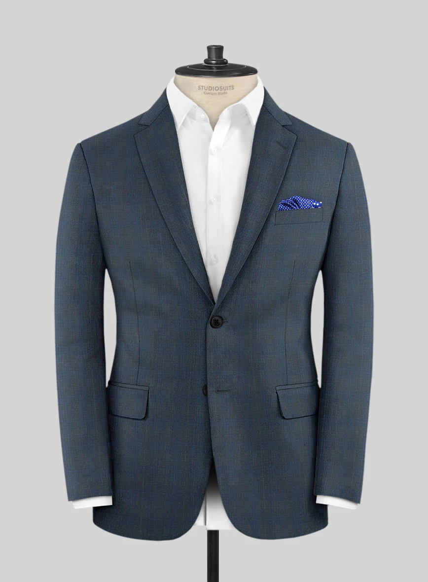 Lanificio Zegna Trofeo Malno Regal Blue Checks Wool Suit - Image 3
