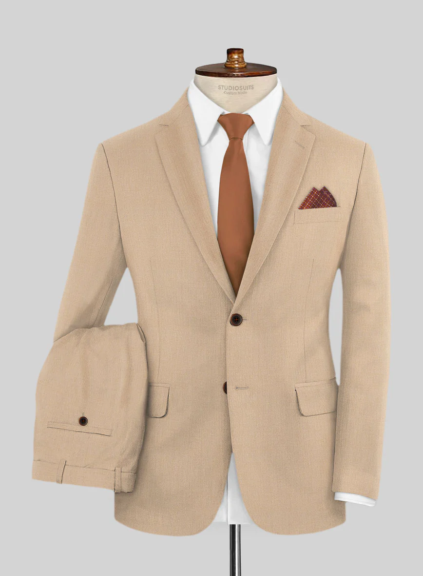 Lanificio Zegna Trofeo Mocha Beige Wool Suit - Image 13