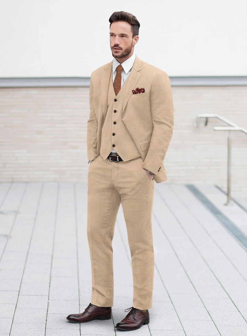 Lanificio Zegna Trofeo Mocha Beige Wool Suit - Image 2