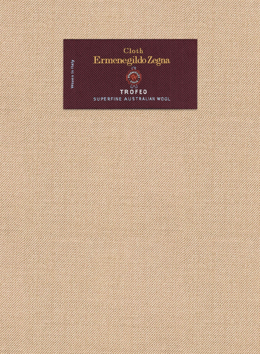 Lanificio Zegna Trofeo Mocha Beige Wool Suit - Image 5