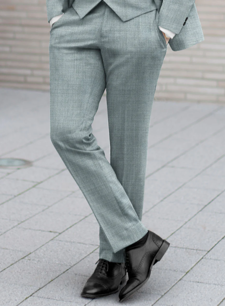 Lanificio Zegna Trofeo Moonstone Blue Wool Pants - Image 2