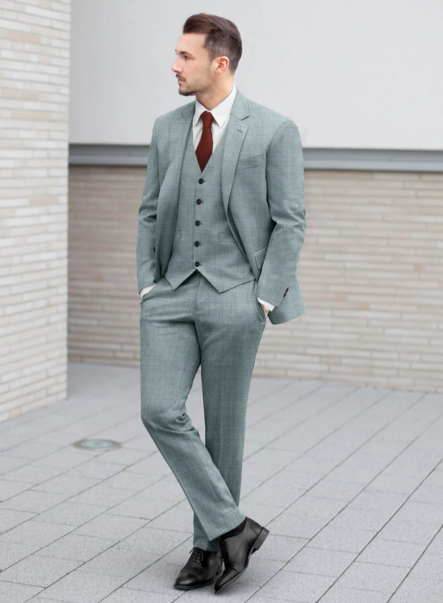 Lanificio Zegna Trofeo Moonstone Blue Wool Suit - Image 2