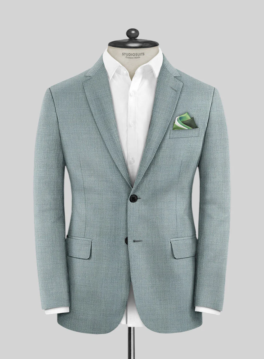 Lanificio Zegna Trofeo Moonstone Blue Wool Suit - Image 3