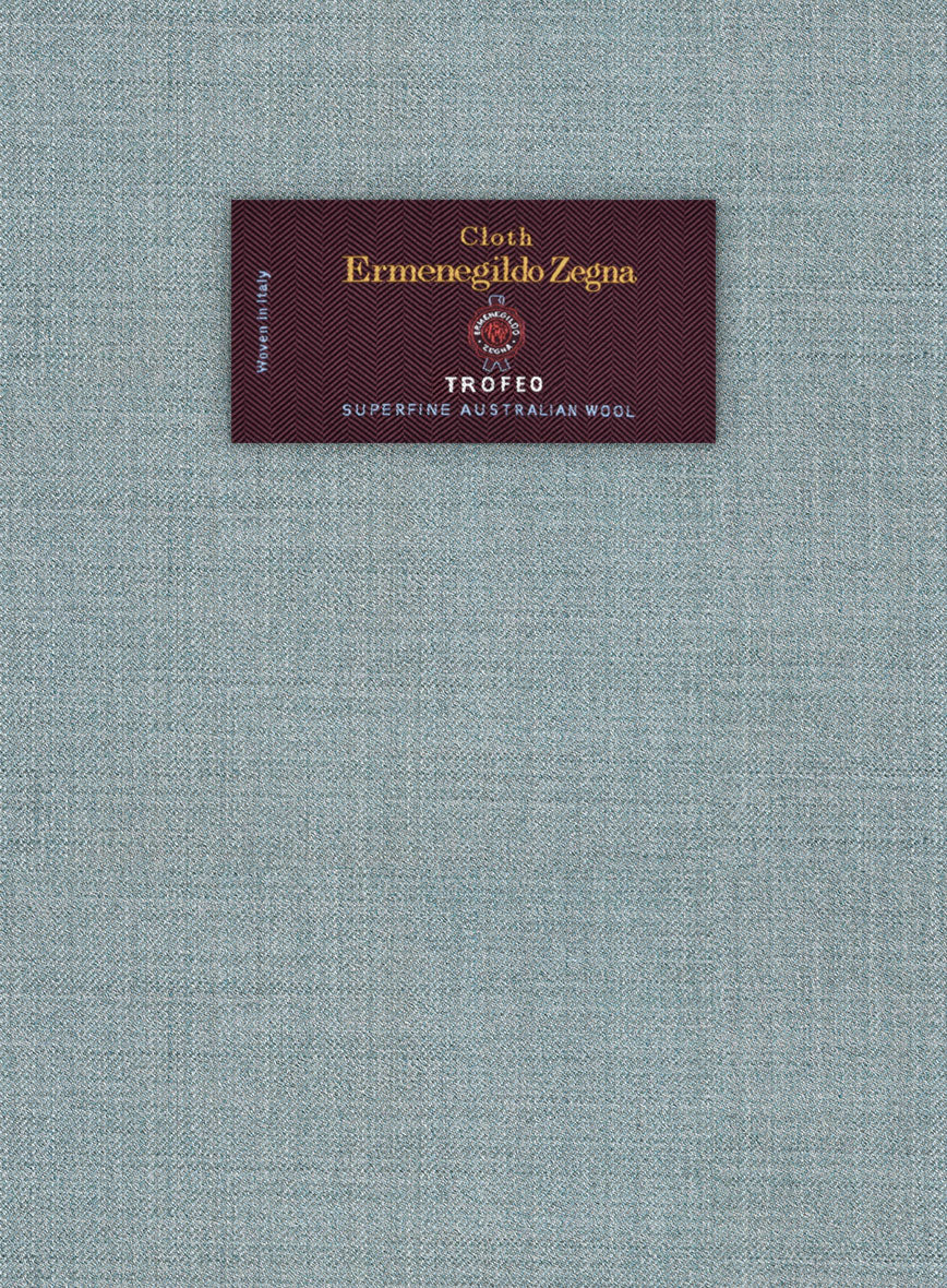 Lanificio Zegna Trofeo Moonstone Blue Wool Suit - Image 6