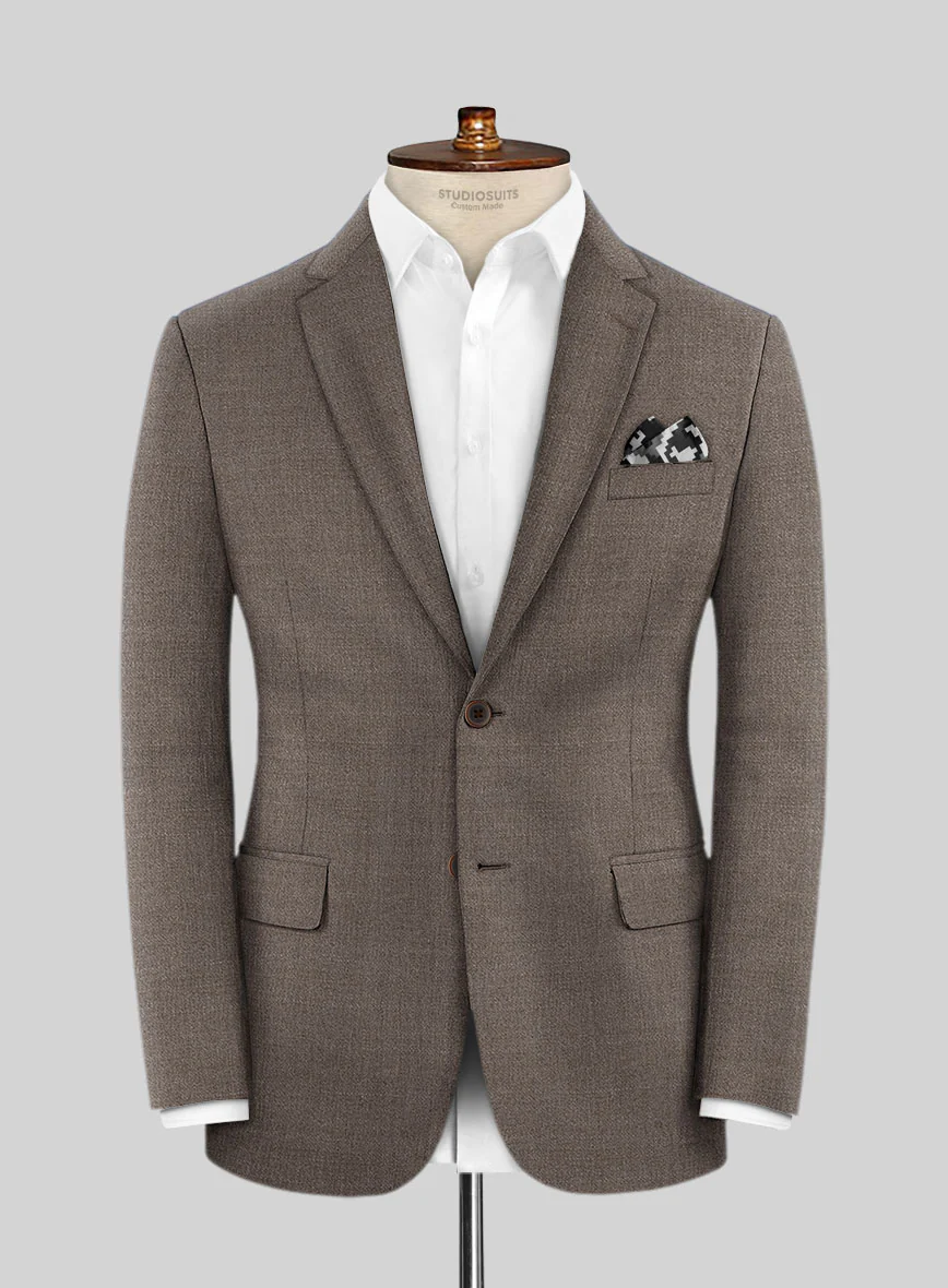 Lanificio Zegna Trofeo Mud Brown Wool Suit - Image 3