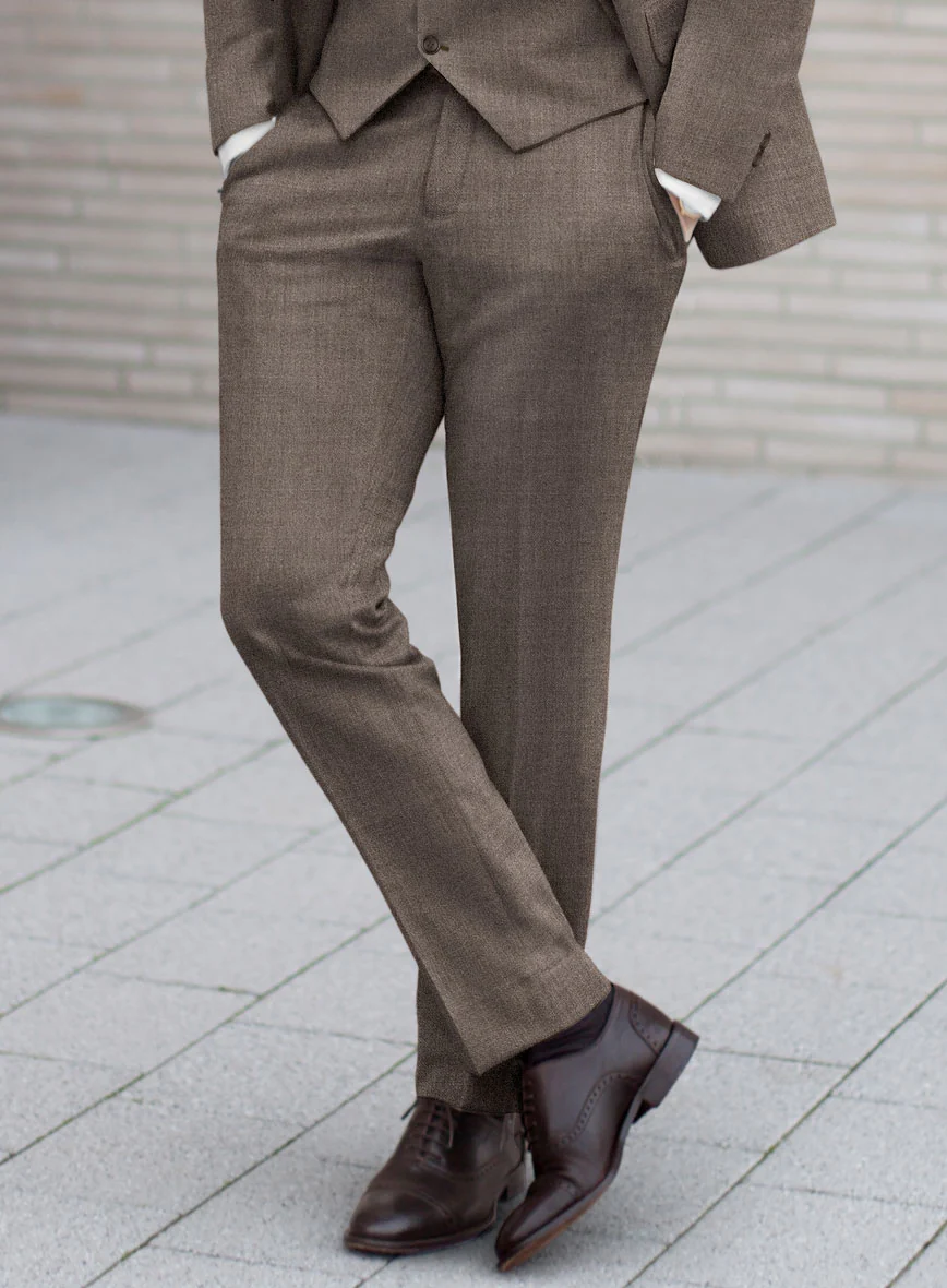 Lanificio Zegna Trofeo Mud Brown Wool Suit - Image 4