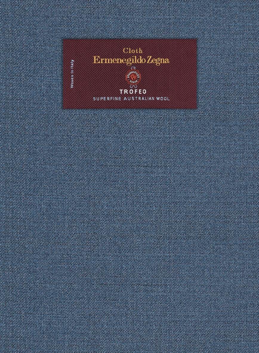 Lanificio Zegna Trofeo Prussian Blue Wool Pants - Image 3