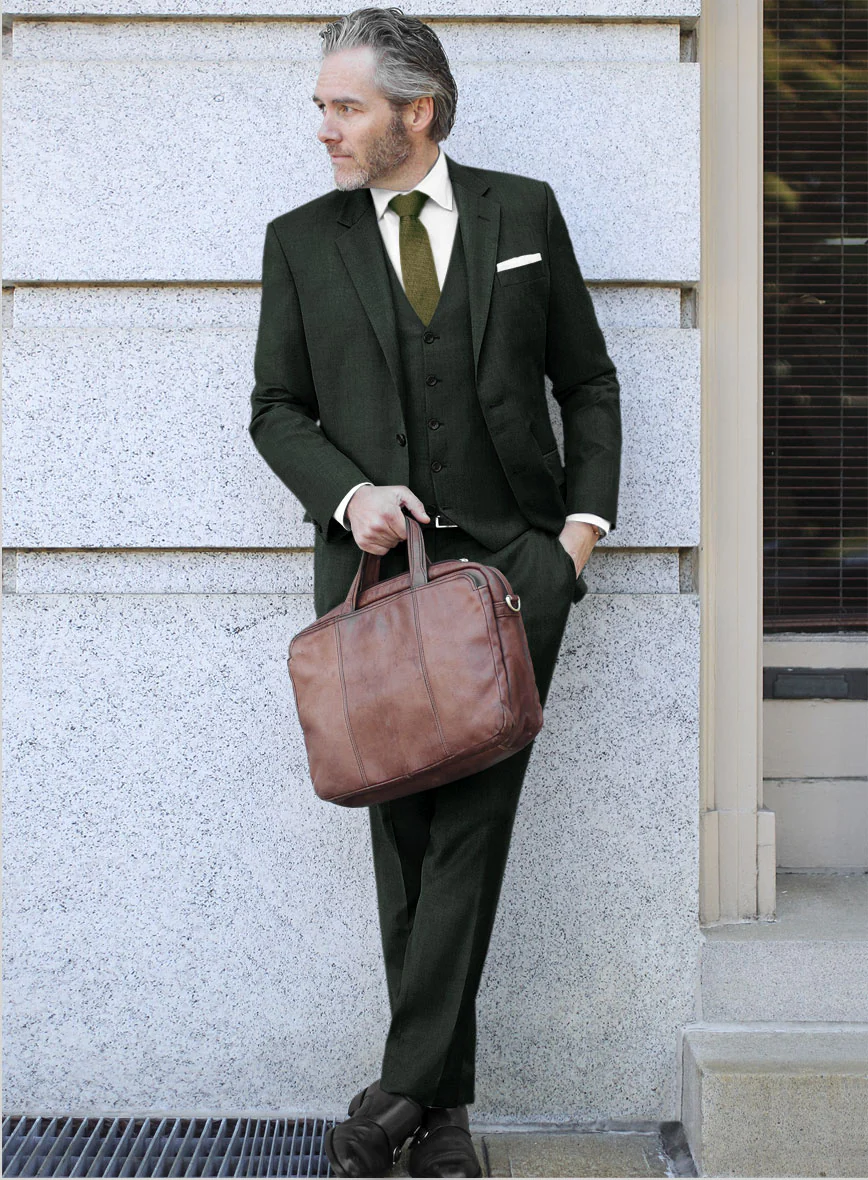 Lanificio Zegna Trofeo Sacramento Green Wool Suit - Image 2