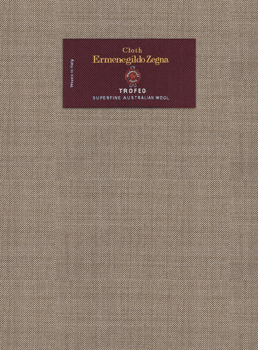 Lanificio Zegna Trofeo Sharkskin Brown Wool Jacket - Image 2