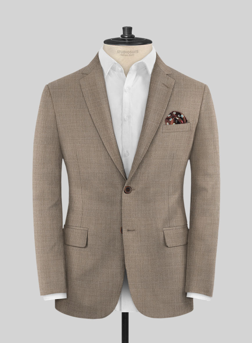 Lanificio Zegna Trofeo Sharkskin Brown Wool Suit - Image 3