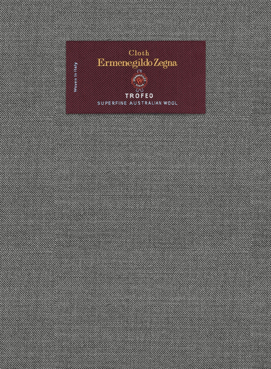 Lanificio Zegna Trofeo Sharkskin Gray Wool Pants - Image 2