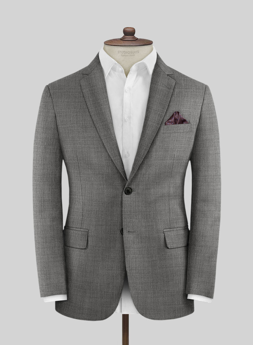 Lanificio Zegna Trofeo Sharkskin Gray Wool Suit - Image 3