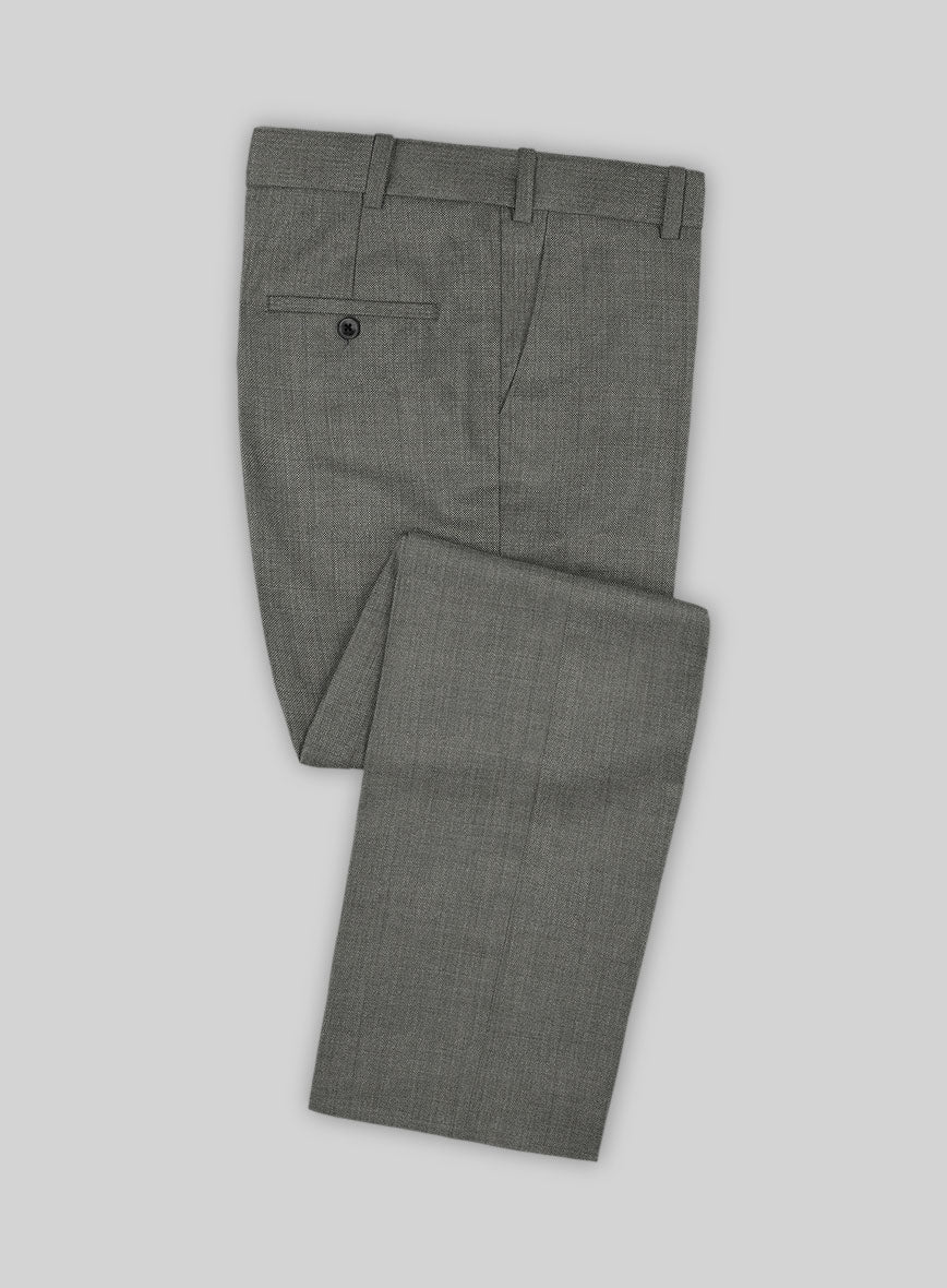 Lanificio Zegna Trofeo Sharkskin Mid Gray Wool Suit - Image 5