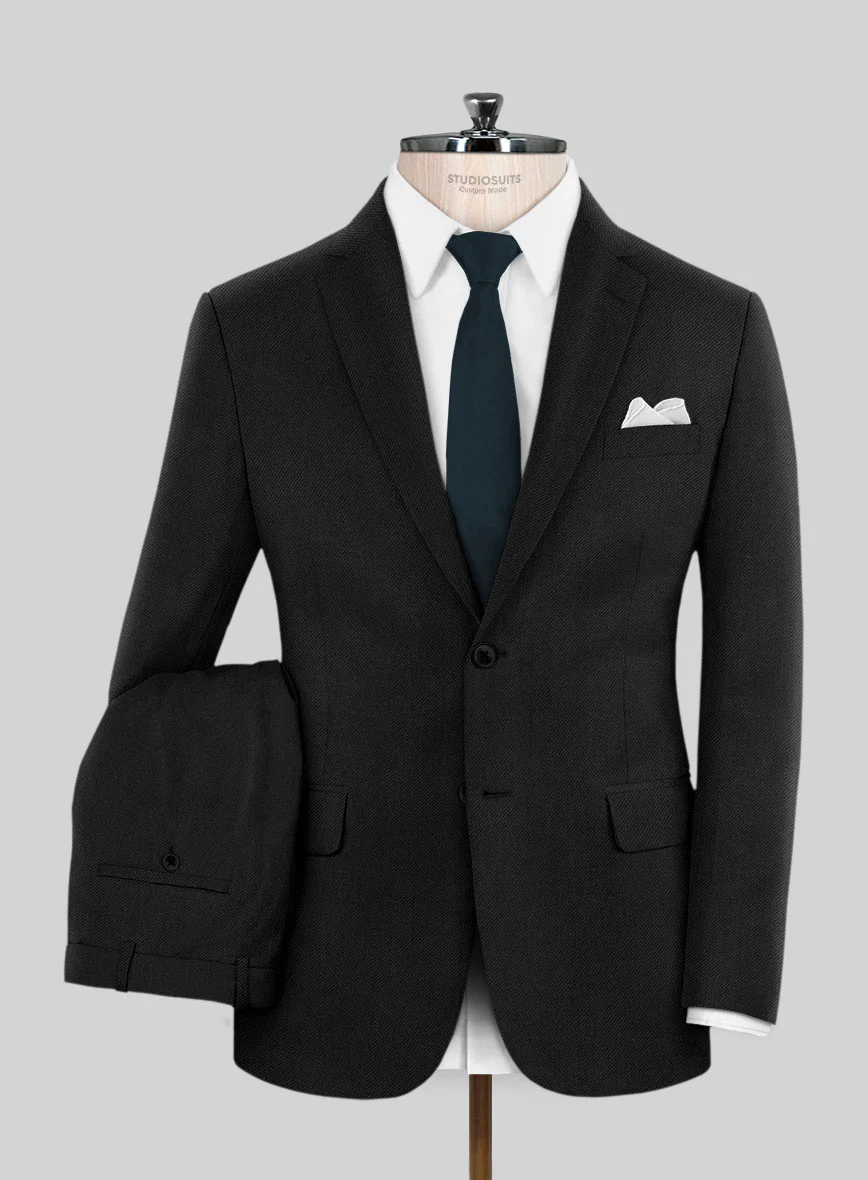 Lanificio Zegna Trofeo Smoky Black Wool Suit - Image 12