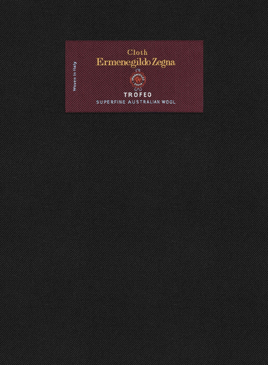 Lanificio Zegna Trofeo Smoky Black Wool Suit - Image 5