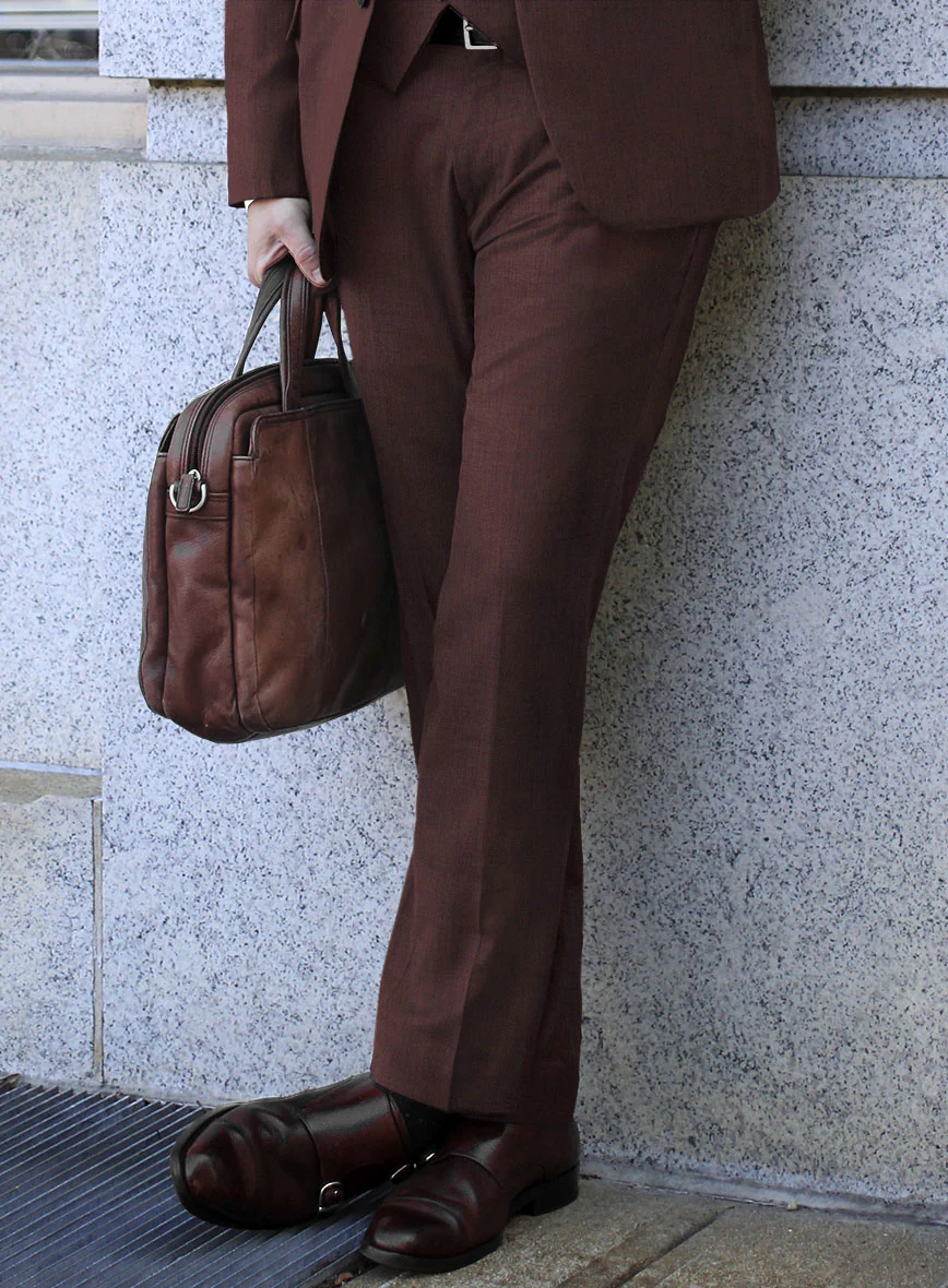 Lanificio Zegna Trofeo Wine Wool Pants - Image 2