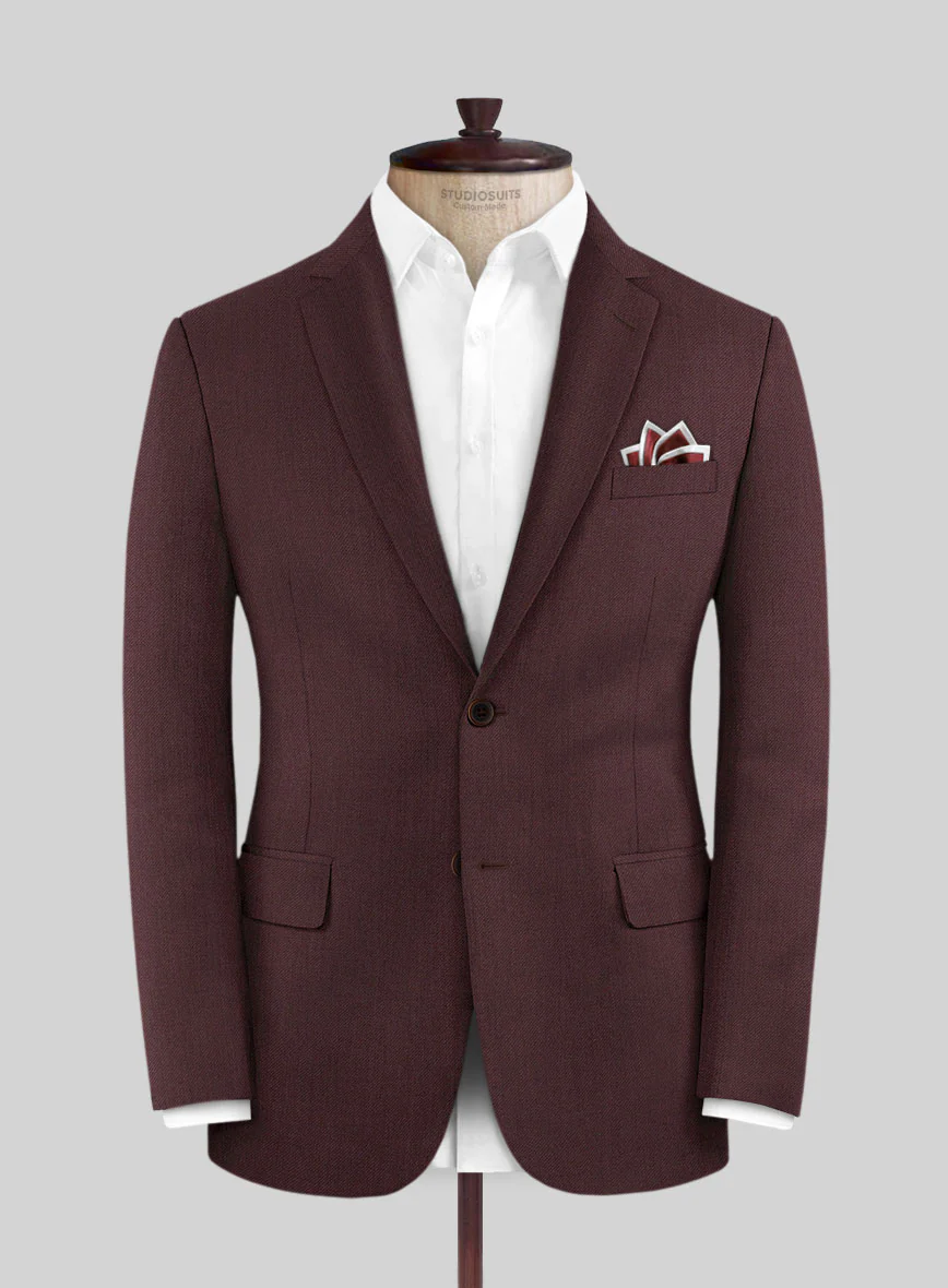 Lanificio Zegna Trofeo Wine Wool Suit - Image 3