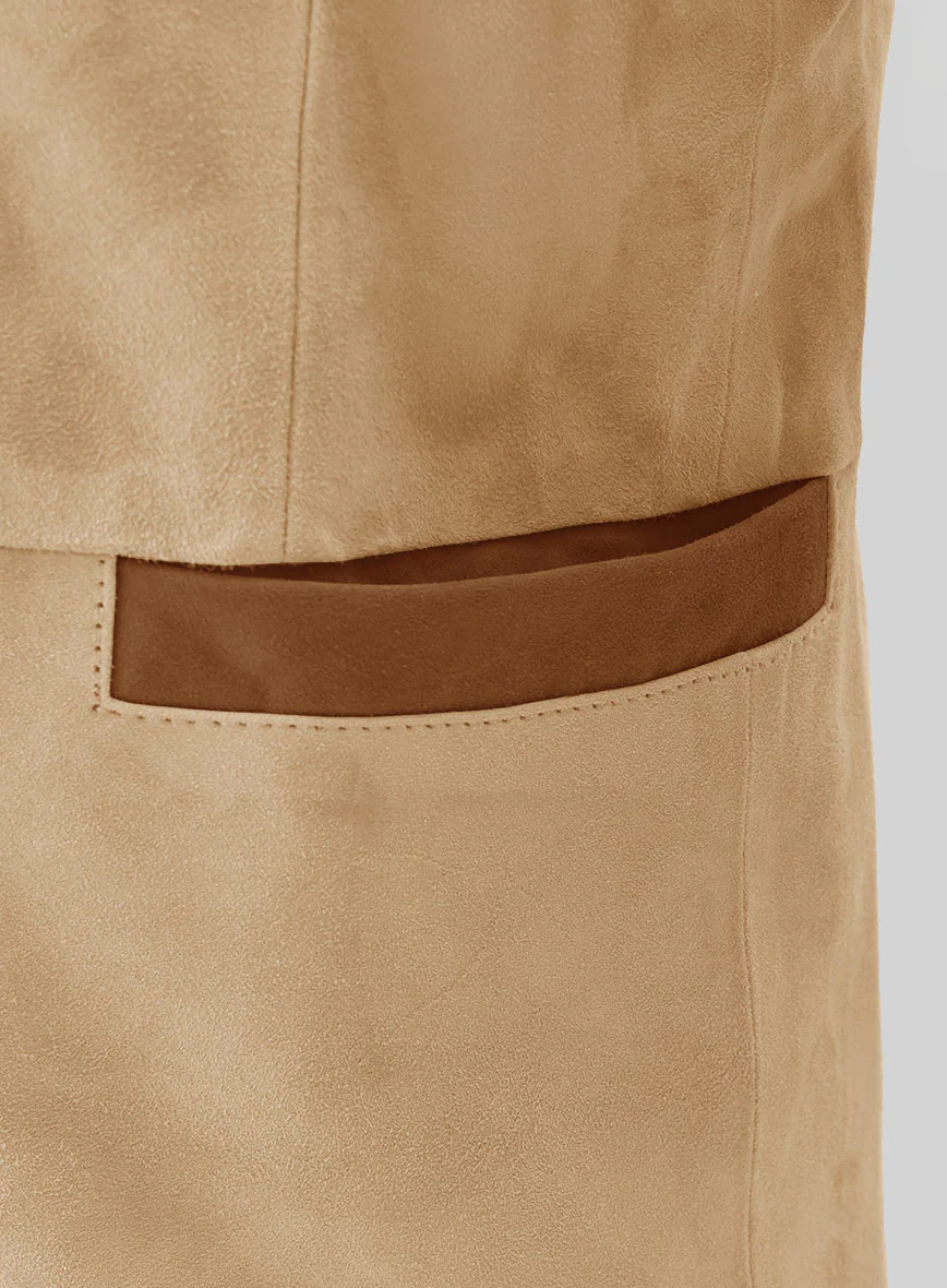 Latte Beige Suede Hampton Leather Blazer - Image 5