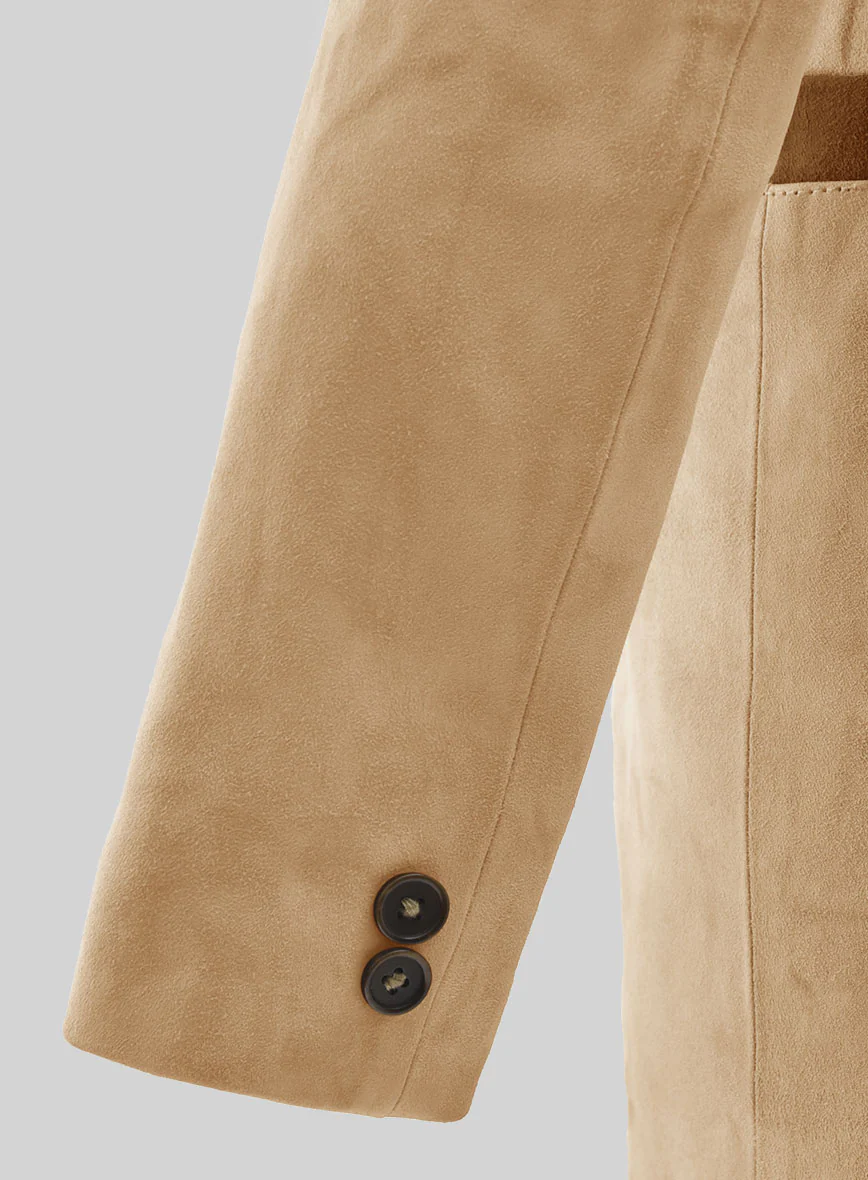 Latte Beige Suede Hampton Leather Blazer - Image 6