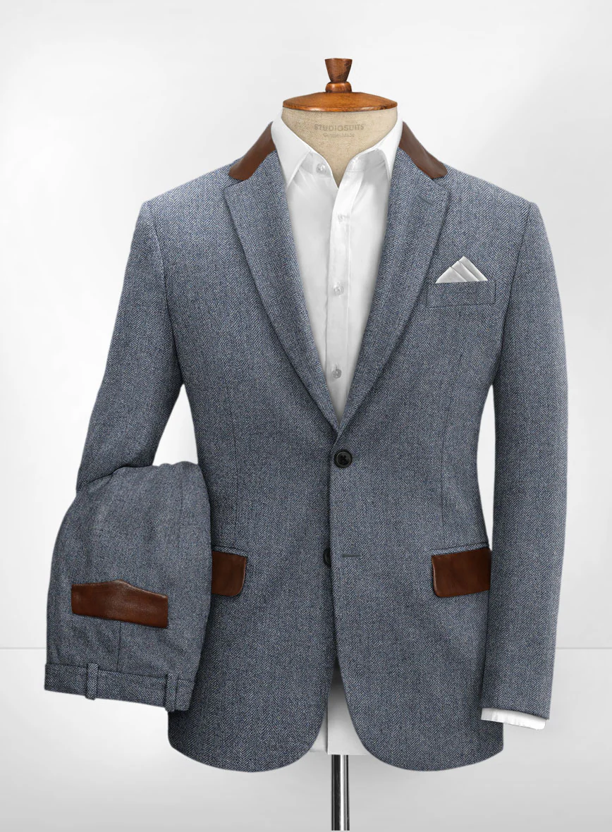 Leather Trim Tweed Suit - Image 2