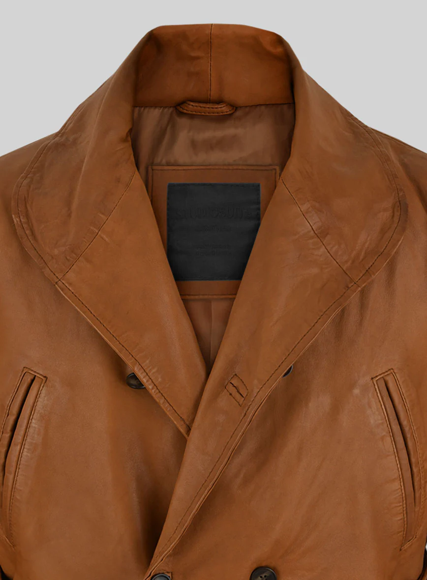 Legends Leather Trench Coat - Image 2