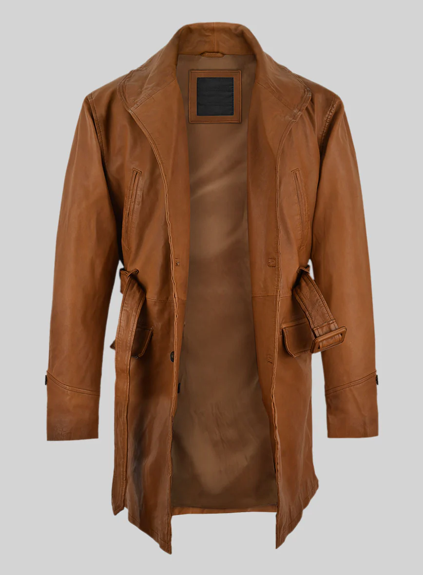 Legends Leather Trench Coat - Image 4