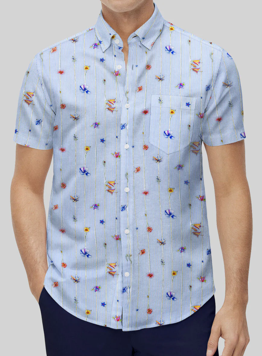 Leggiuno Cotton Azcio Shirt - Image 3