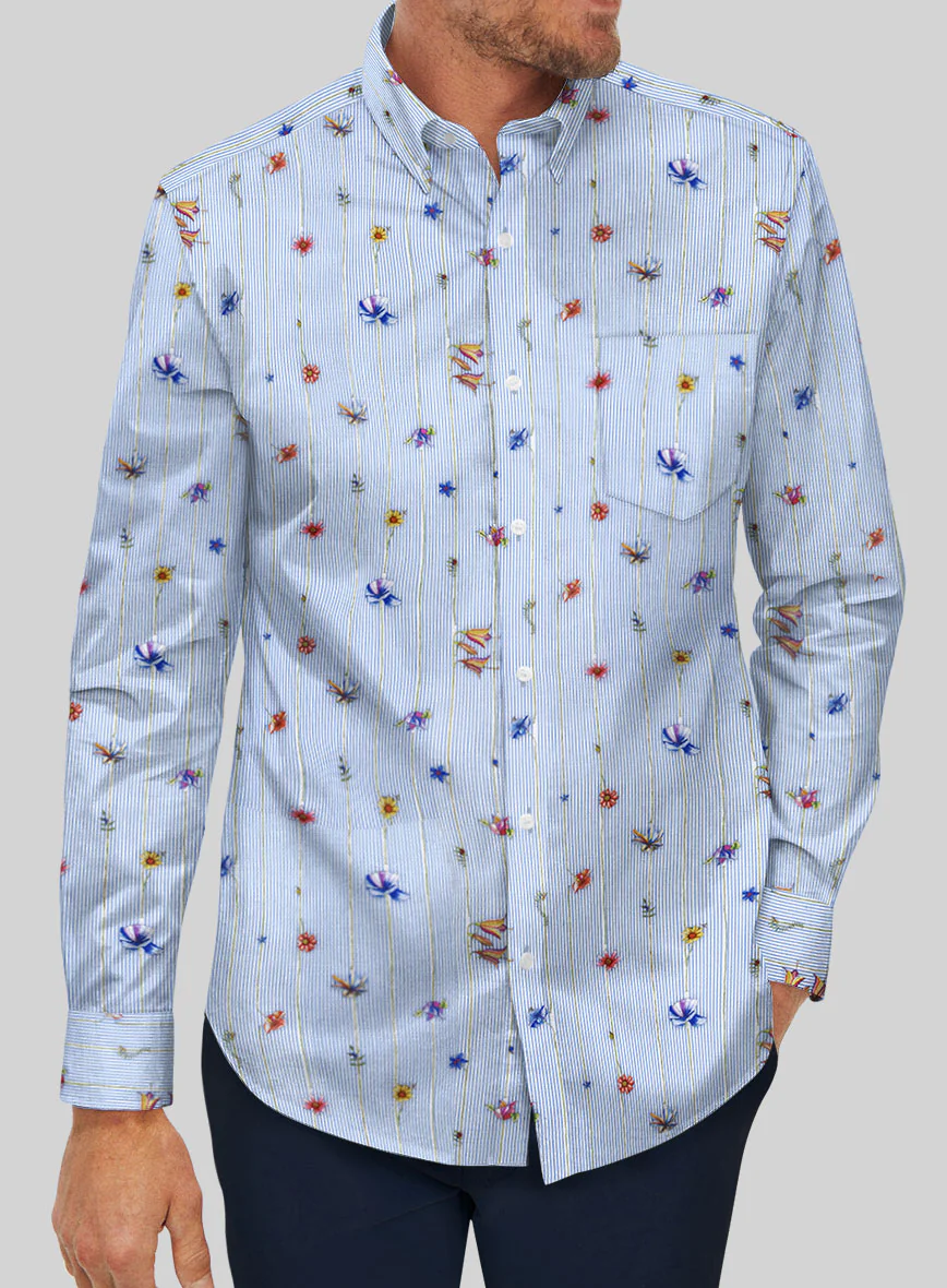 Leggiuno Cotton Azcio Shirt - Image 2