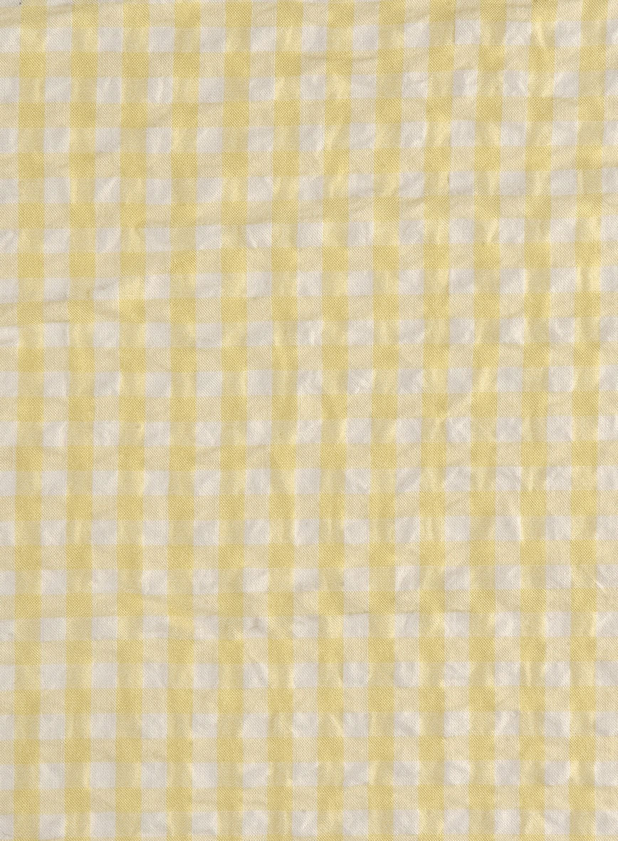 Lemon Seersucker Cotton Shirt - Image 4