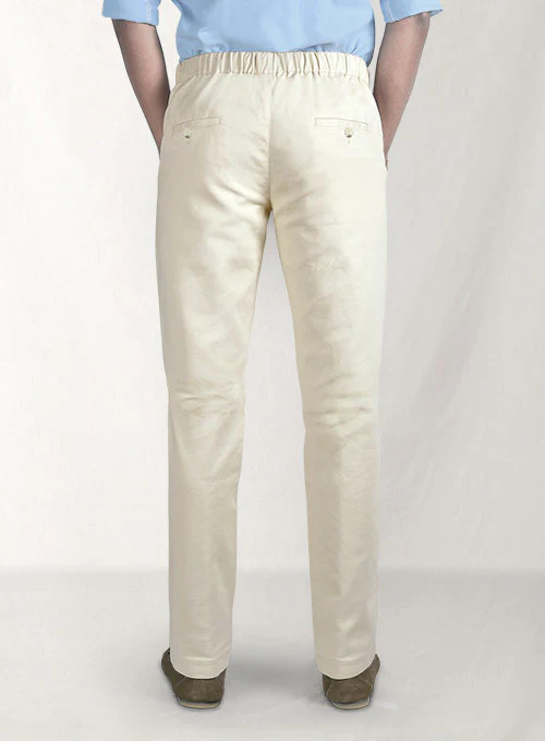 Easy Pants Light Beige Cotton Canvas - Image 2