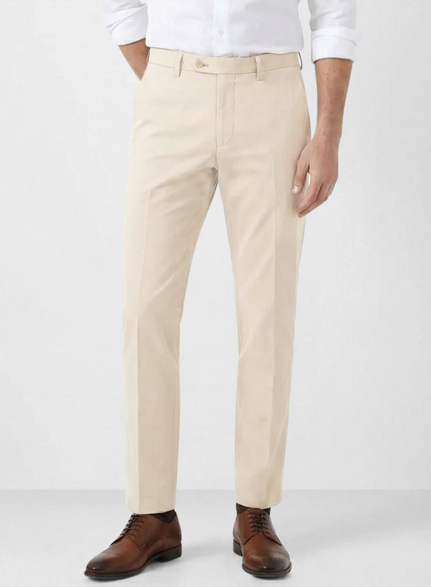 Light Beige Stretch Chino Suit - Image 5