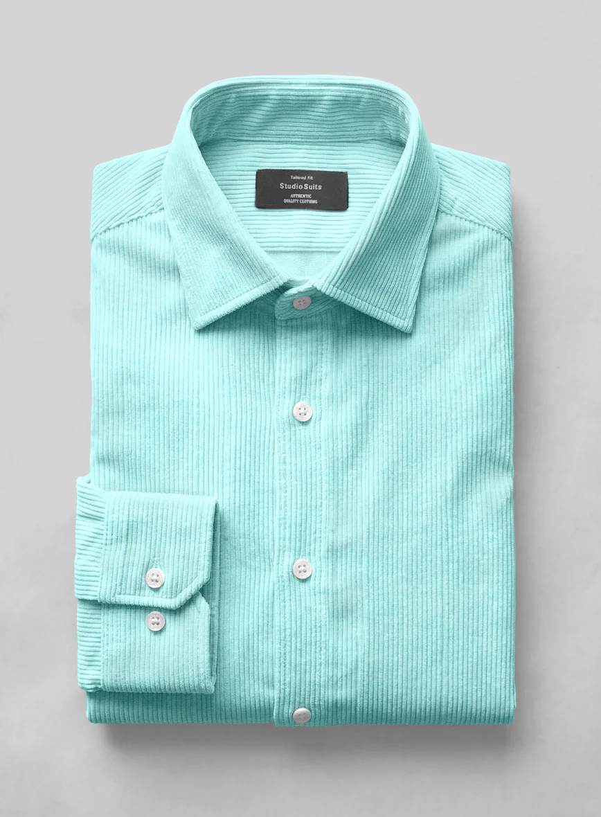 Light Blue Corduroy Shirt - Image 2