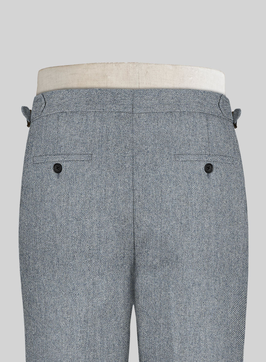 Light Blue Denim Highland Tweed Trousers - Image 4
