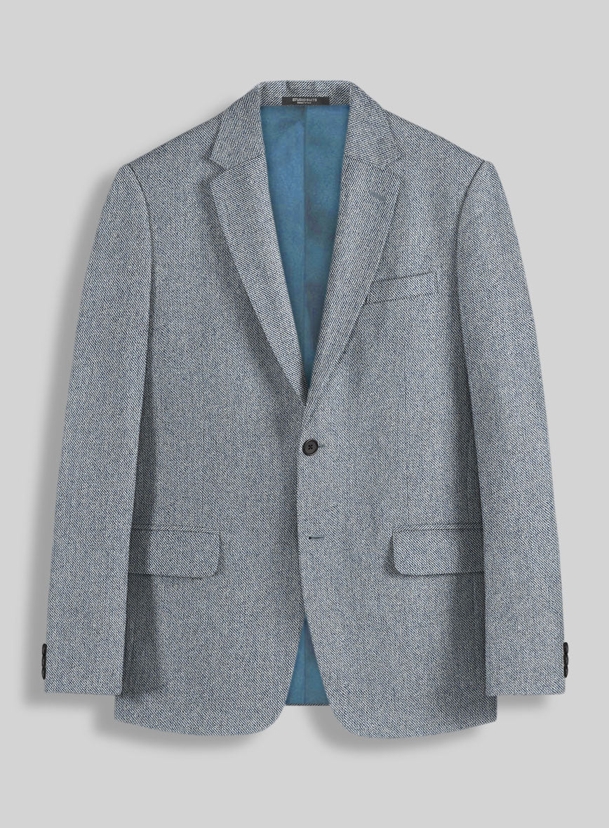Light Blue Denim Tweed Suit - Image 5