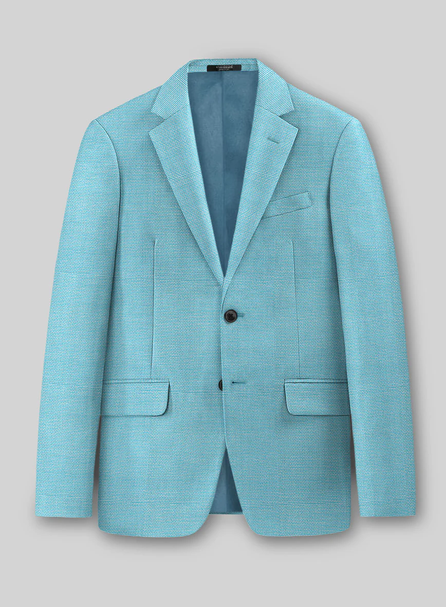Light Blue Hopsack Suit - Image 2