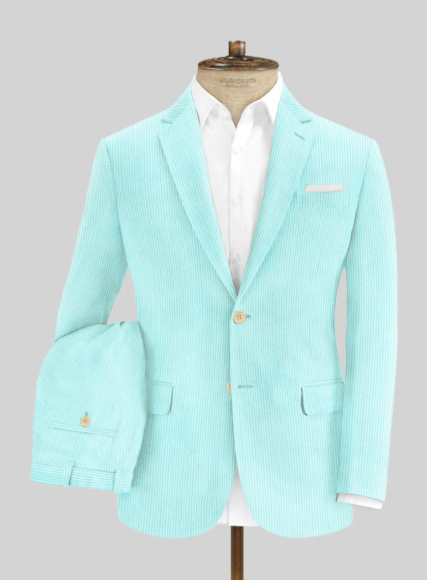Light Blue Corduroy Suit - Image 2