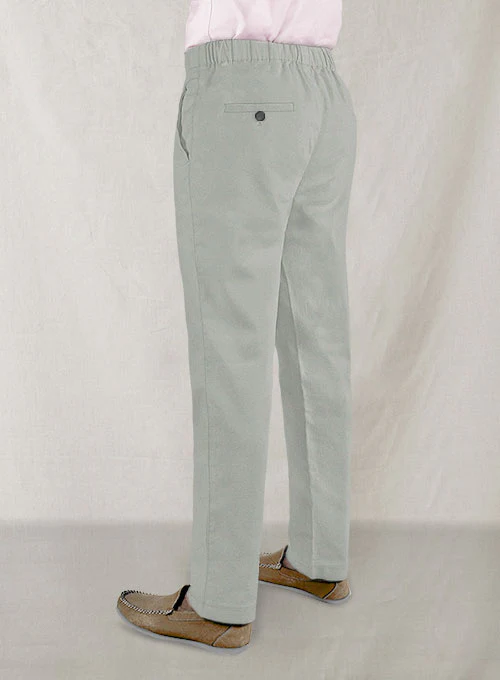Easy Pants Light Gray Cotton Canvas - Image 2