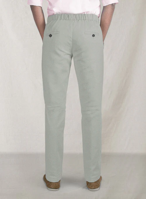 Easy Pants Light Gray Cotton Canvas - Image 3