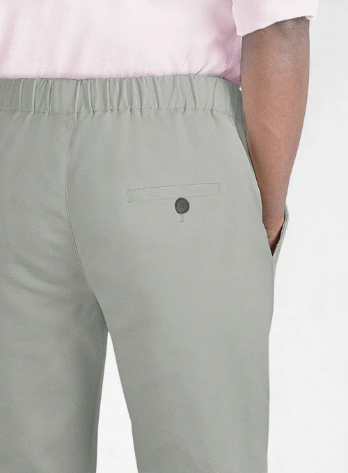 Easy Pants Light Gray Cotton Canvas - Image 5