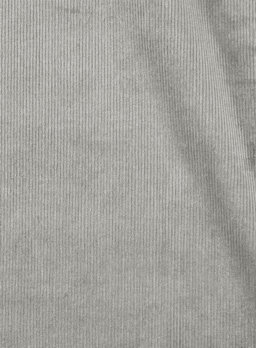 Light Gray Stretch Pin Corduroy Jacket - Image 3