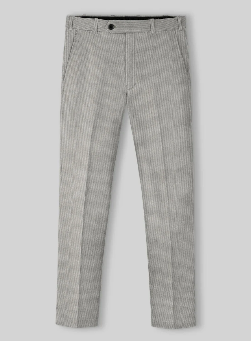 Light Gray Stretch Pin Corduroy Suit - Image 5