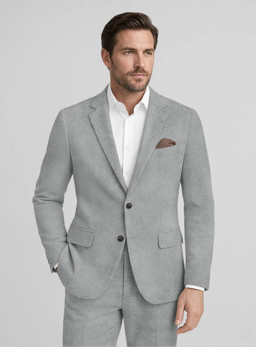 Light Gray Corduroy Jacket - Image 2