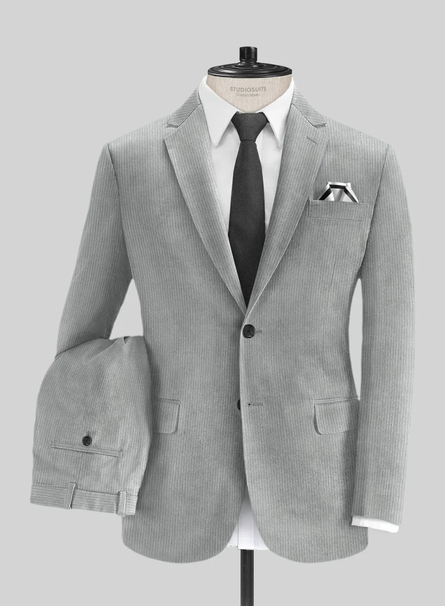 Light Gray Corduroy Suit - Image 2