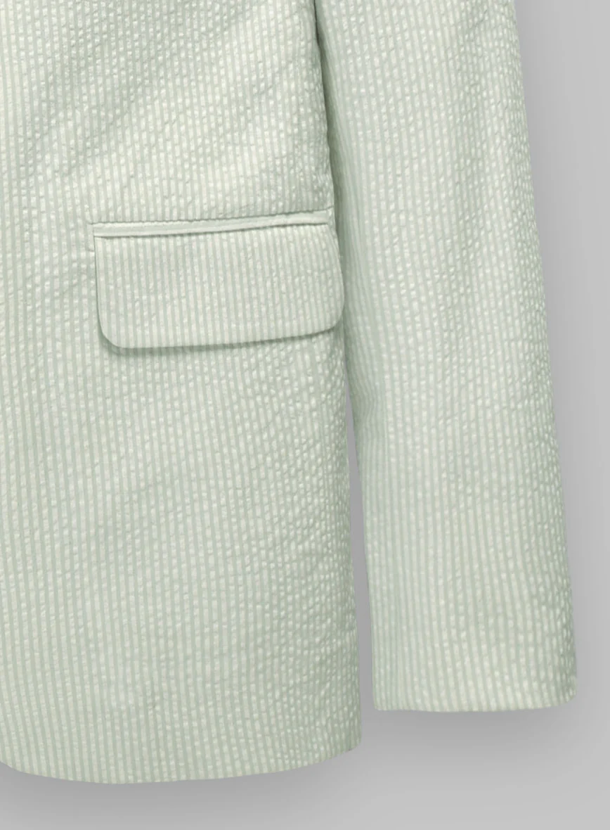 Light Green Seersucker Jacket - 42 Regular - Image 4
