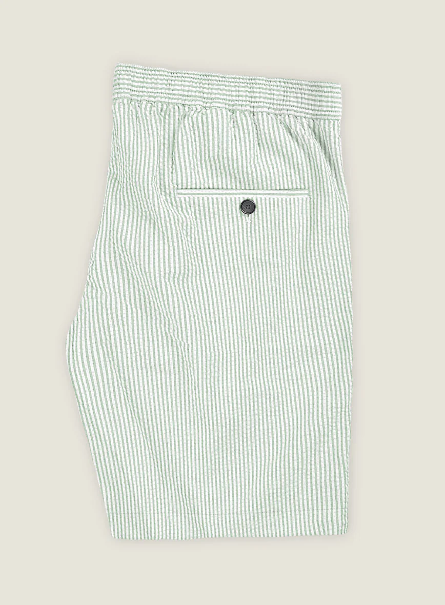 Light Green Seersucker Shorts - Image 3