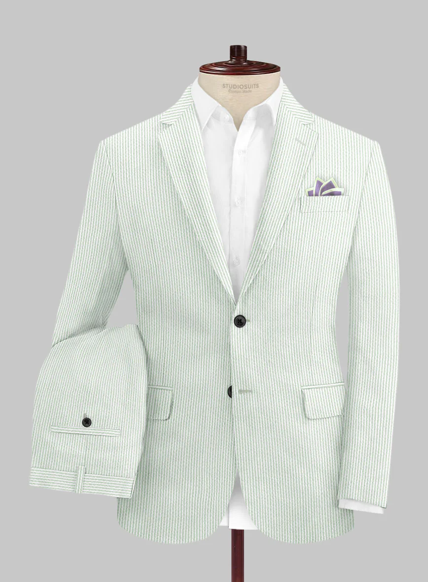 Light Green Seersucker Suit - Image 2
